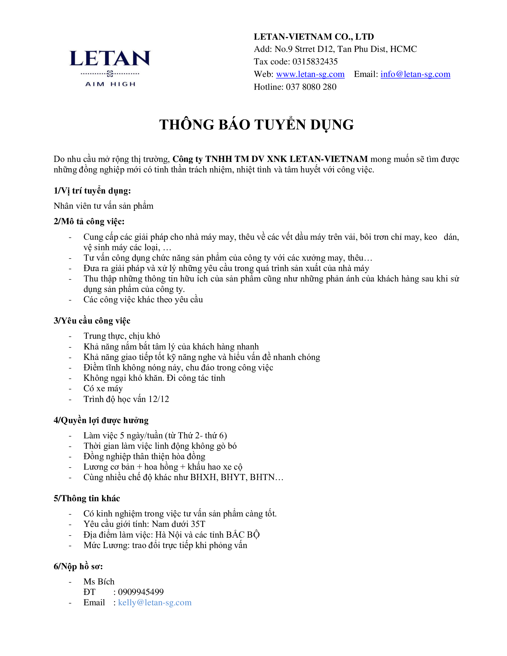 lĩnh vực hoạt động